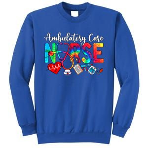 Ambulatory Care Nurse Tie Dye Love Heart Stethoscope Gift Tall Sweatshirt