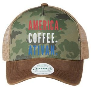 America Coffee Nurse Nursing Health Care Legacy Tie Dye Trucker Hat