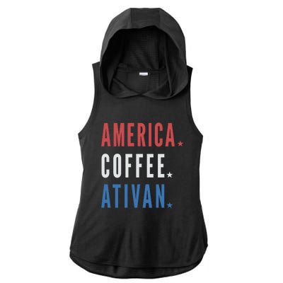 America Coffee Nurse Nursing Health Care Ladies PosiCharge Tri-Blend Wicking Draft Hoodie Tank