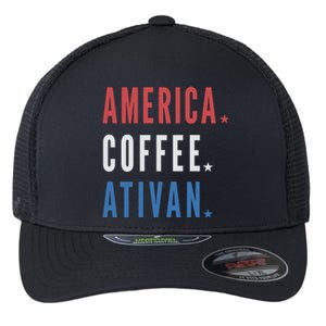 America Coffee Nurse Nursing Health Care Flexfit Unipanel Trucker Cap