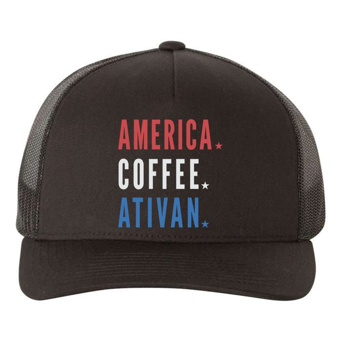 America Coffee Nurse Nursing Health Care Yupoong Adult 5-Panel Trucker Hat