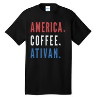 America Coffee Nurse Nursing Health Care Tall T-Shirt