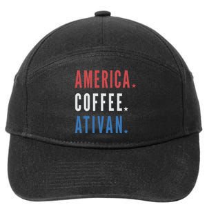 America Coffee Nurse Nursing Health Care 7-Panel Snapback Hat