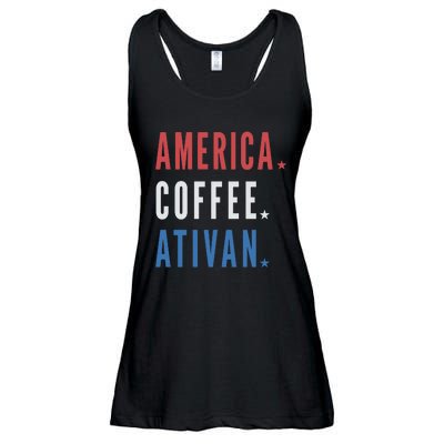 America Coffee Nurse Nursing Health Care Ladies Essential Flowy Tank