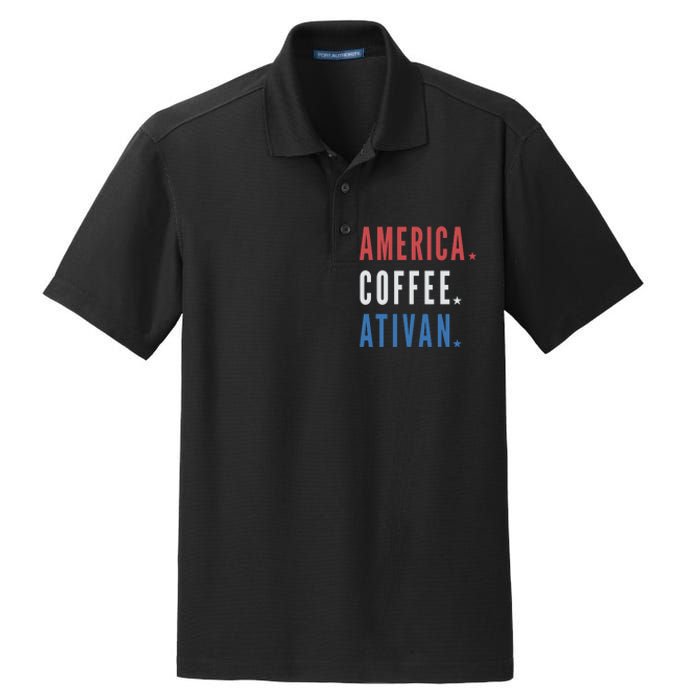 America Coffee Nurse Nursing Health Care Dry Zone Grid Polo