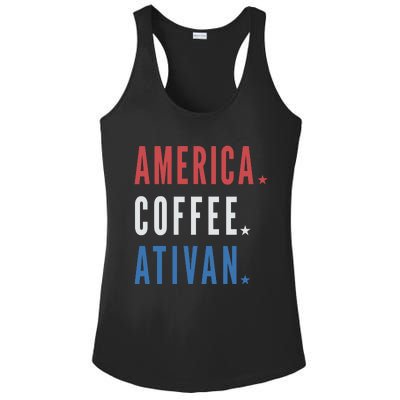 America Coffee Nurse Nursing Health Care Ladies PosiCharge Competitor Racerback Tank