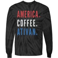 America Coffee Nurse Nursing Health Care Tie-Dye Long Sleeve Shirt