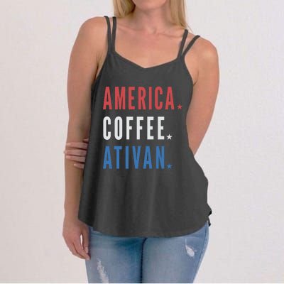 America Coffee Nurse Nursing Health Care Women's Strappy Tank