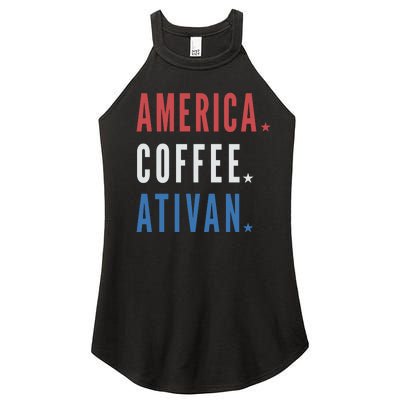 America Coffee Nurse Nursing Health Care Women’s Perfect Tri Rocker Tank