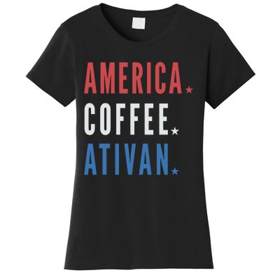 America Coffee Nurse Nursing Health Care Women's T-Shirt