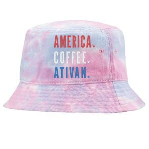 America Coffee Nurse Nursing Health Care Tie-Dyed Bucket Hat