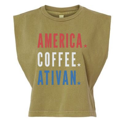 America Coffee Nurse Nursing Health Care Garment-Dyed Women's Muscle Tee