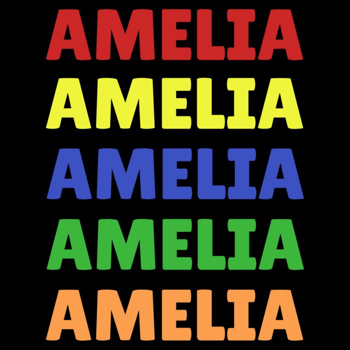 Amelia Colorful Name Stack Pride In Your Name Funny Gift Cooling Performance Crew T-Shirt