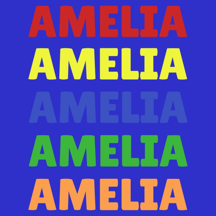 Amelia Colorful Name Stack Pride In Your Name Funny Gift Tall T-Shirt