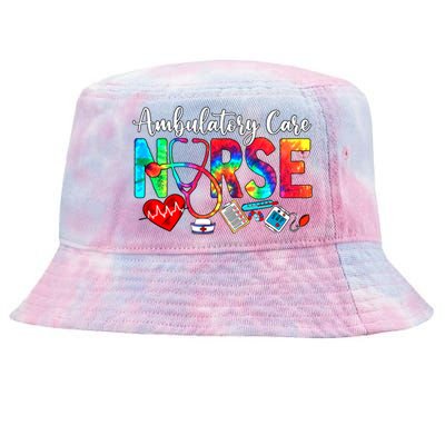 Ambulatory Care Nurse Tie Dye Love Heart Stethoscope Cool Gift Tie-Dyed Bucket Hat