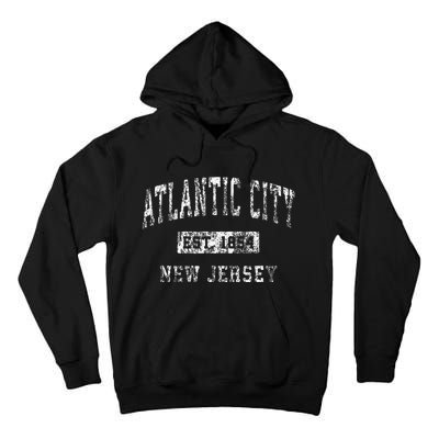 Atlantic City New Jersey Nj Vintage Established Sports Tall Hoodie