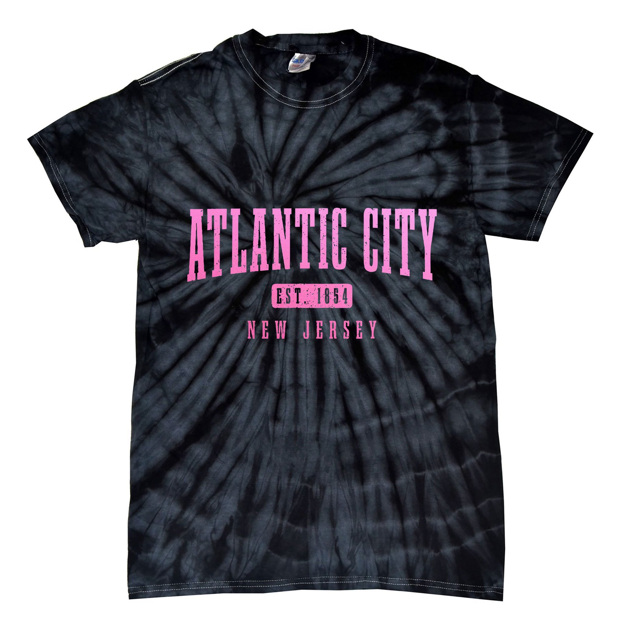 Atlantic City New Jersey Est. 1854 Pride Vintage Tie-Dye T-Shirt