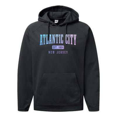 Atlantic City New Jersey Est. 1854 Pride Vintage Performance Fleece Hoodie