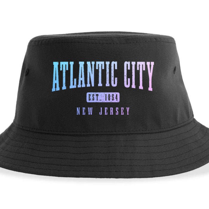 Atlantic City New Jersey Est. 1854 Pride Vintage Sustainable Bucket Hat