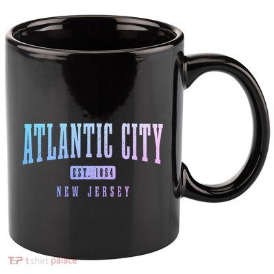 Atlantic City New Jersey Est. 1854 Pride Vintage 11oz C Handle Ceramic Mug
