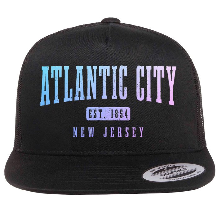 Atlantic City New Jersey Est. 1854 Pride Vintage Flat Bill Trucker Hat