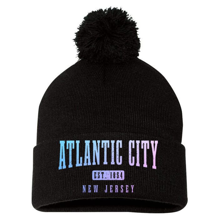 Atlantic City New Jersey Est. 1854 Pride Vintage Pom Pom 12in Knit Beanie