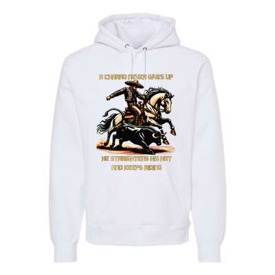 A Charro Never Gives Up Premium Hoodie