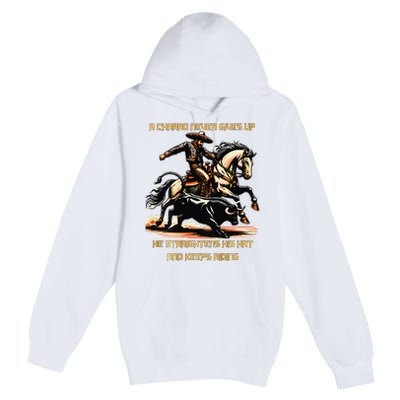 A Charro Never Gives Up Premium Pullover Hoodie