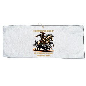 A Charro Never Gives Up Large Microfiber Waffle Golf Towel