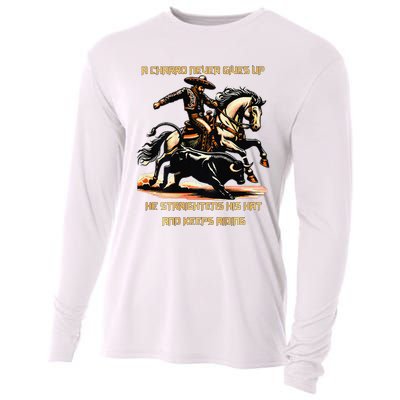 A Charro Never Gives Up Cooling Performance Long Sleeve Crew