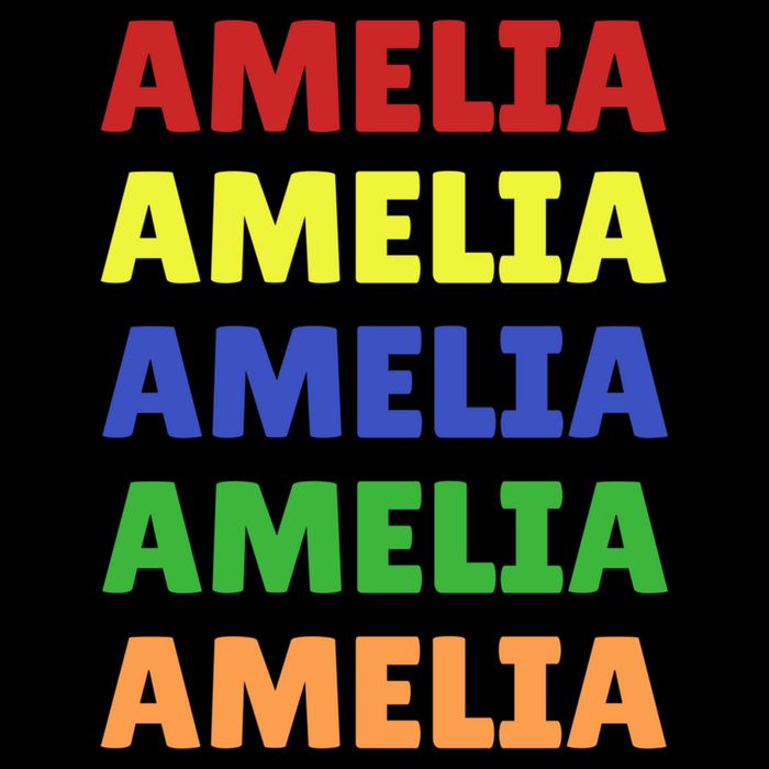 Amelia Colorful Name Stack Pride In Your Name Gift Cooling Performance Long Sleeve Crew