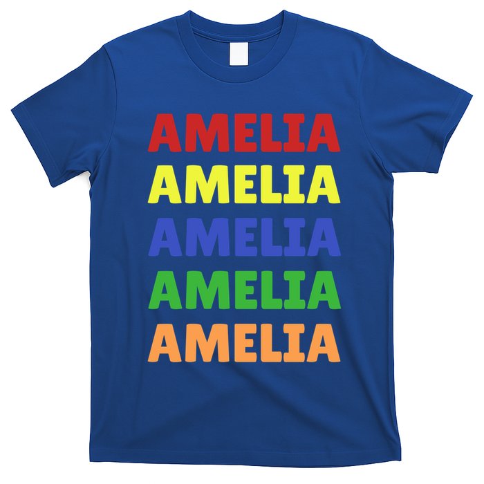 Amelia Colorful Name Stack Pride In Your Name Gift T-Shirt