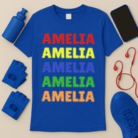 Amelia Colorful Name Stack Pride In Your Name Gift T-Shirt
