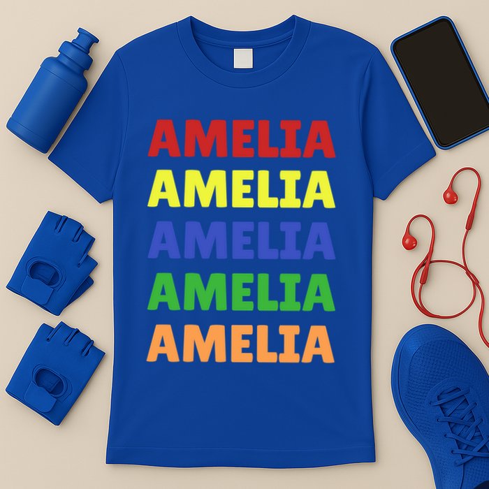 Amelia Colorful Name Stack Pride In Your Name Gift T-Shirt