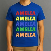 Amelia Colorful Name Stack Pride In Your Name Gift T-Shirt