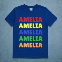 Amelia Colorful Name Stack Pride In Your Name Gift T-Shirt