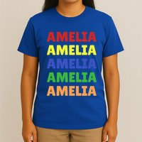 Amelia Colorful Name Stack Pride In Your Name Gift T-Shirt