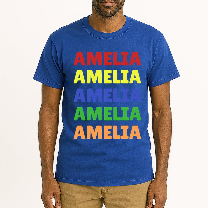 Amelia Colorful Name Stack Pride In Your Name Gift Tall T-Shirt