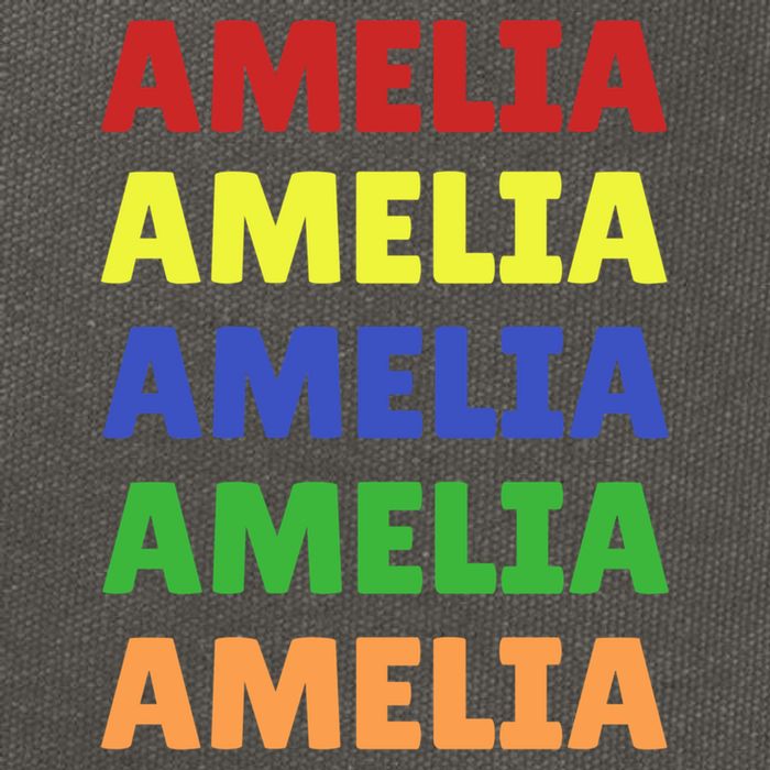 Amelia Colorful Name Stack Pride In Your Name Gift Cotton Canvas Backpack