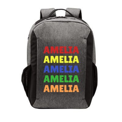 Amelia Colorful Name Stack Pride In Your Name Gift Vector Backpack