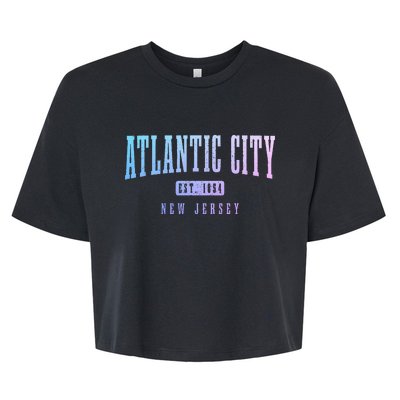 Atlantic City New Jersey Est. 1854 Pride Vintage Bella+Canvas Jersey Crop Tee