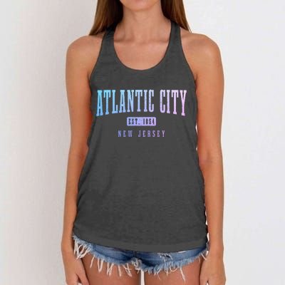 Atlantic City New Jersey Est. 1854 Pride Vintage Women's Knotted Racerback Tank