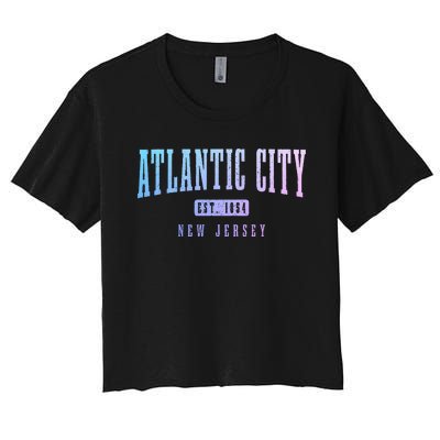 Atlantic City New Jersey Est. 1854 Pride Vintage Women's Crop Top Tee