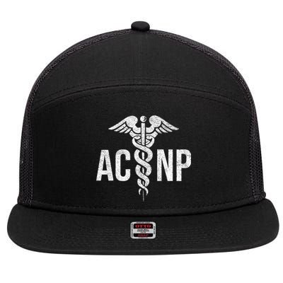 Acute Care Nurse Practitioner Acnp Caduceus Health Care Cute Gift 7 Panel Mesh Trucker Snapback Hat