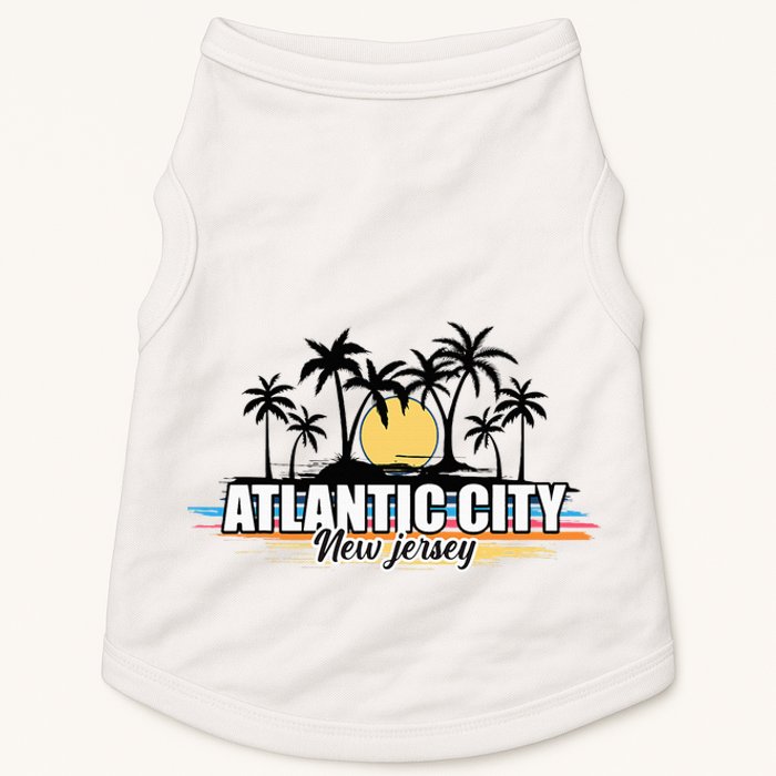 Atlantic City New Jersey Retro Surfing Board Doggie Tank