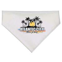 Atlantic City New Jersey Retro Surfing Board USA-Made Doggie Bandana