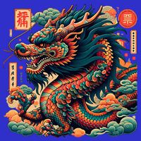 Animated Chinese New Year Dragon 2024  Button