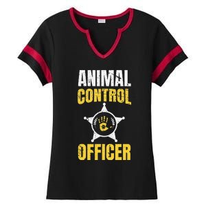 Animal Control Officer Animal Catcher Ladies Halftime Notch Neck Tee