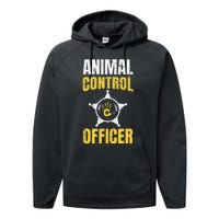 Animal Control Officer Animal Catcher Performance Fleece Hoodie