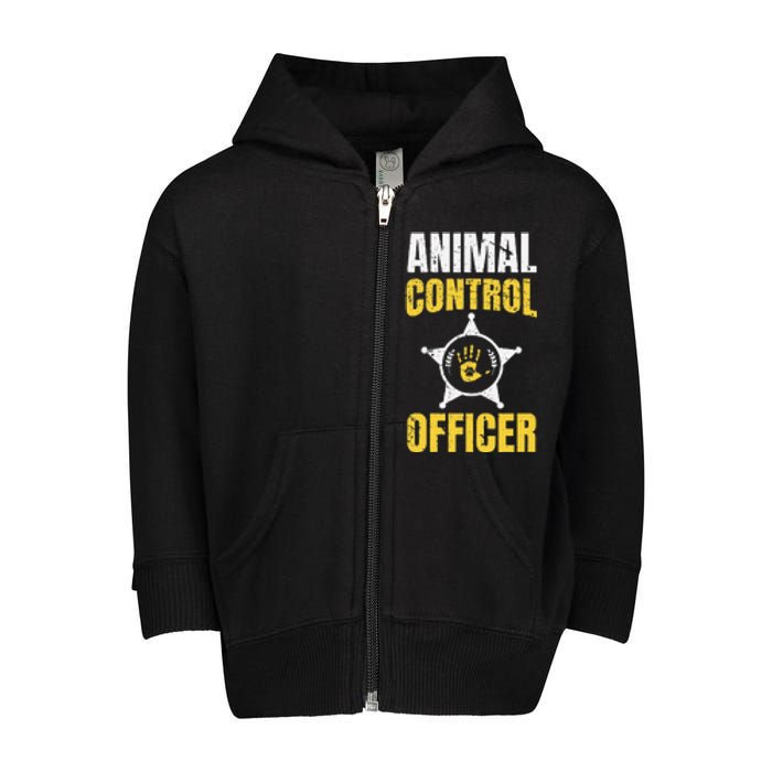 Animal Control Officer Animal Catcher Toddler Zip Fleece Hoodie